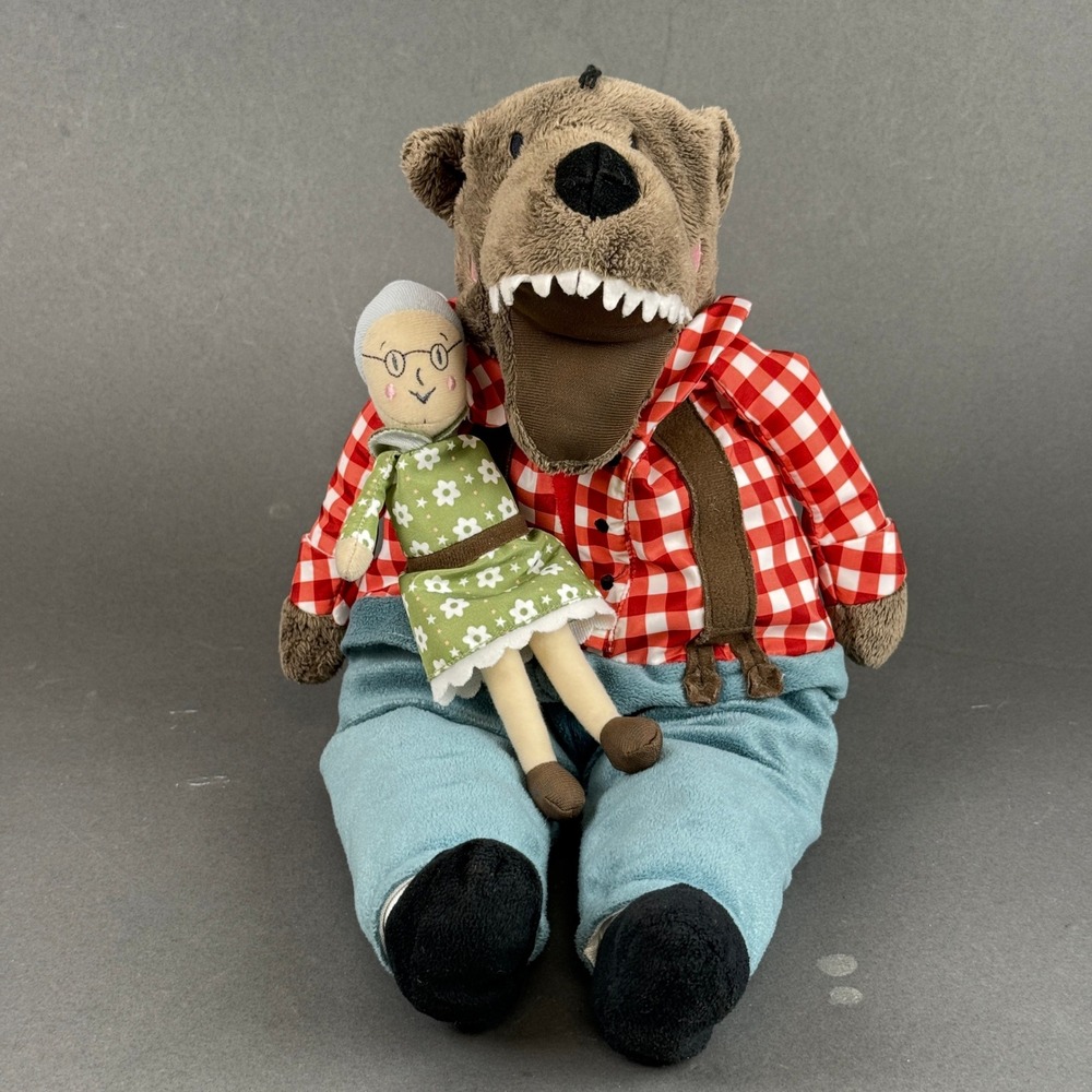 IKEA Big Bad Wolf and Grandma Plush Toy, Little Red Riding Hood Lufsig 16"